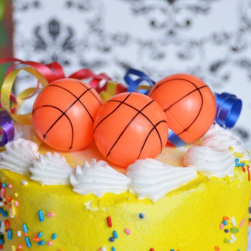 Basketball Cake Topper (6 Count) Arts, Crafts & Sewing