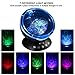 Hiwill Ocean Wave Night Light Projector and Music Player with 12 LED,Remote Control Built- in Mini Speaker for Living Room & Bedroom