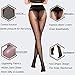 MERYLURE Sheer Back Seam Pantyhose Reinforced Crotch Tights for Women (Small, Black)