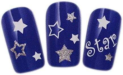 Sparkling Stars Design Nail Art Wrap Water Transfer Decal Sticker for Natural/False Nails