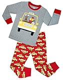 Pajamas Boys Christmas Deer Car Clothes 100% Cotton Size 2-7 Years