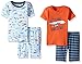 Carter's Little Boys 4-Piece Snug Fit Cotton PJs I'm Plane Awesome, Blue, 3T