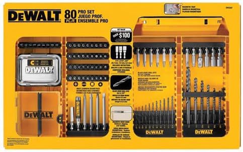 DEWALT 80pc Professional Drill Bit Set DW2587 New ;#G344T3486G 34BG82G367580