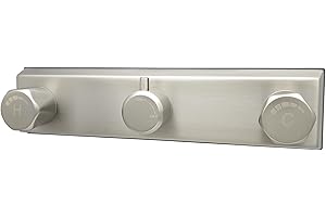 G-Sunny Metal Mobile Home/RV Shower Faucet,Two Handle Metal Shower Faucet Diverter With flow control valve,8 Inch (flow control valve, Brushed Nickel)