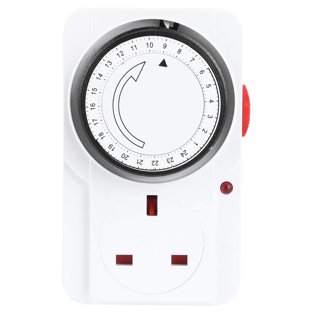 Timer Plug Socket, Intelligent 24 Hour Cycle Indoor Mini Mechanical Timing Power Switch, for Home Kitchen Office water dispenser advertising lighting