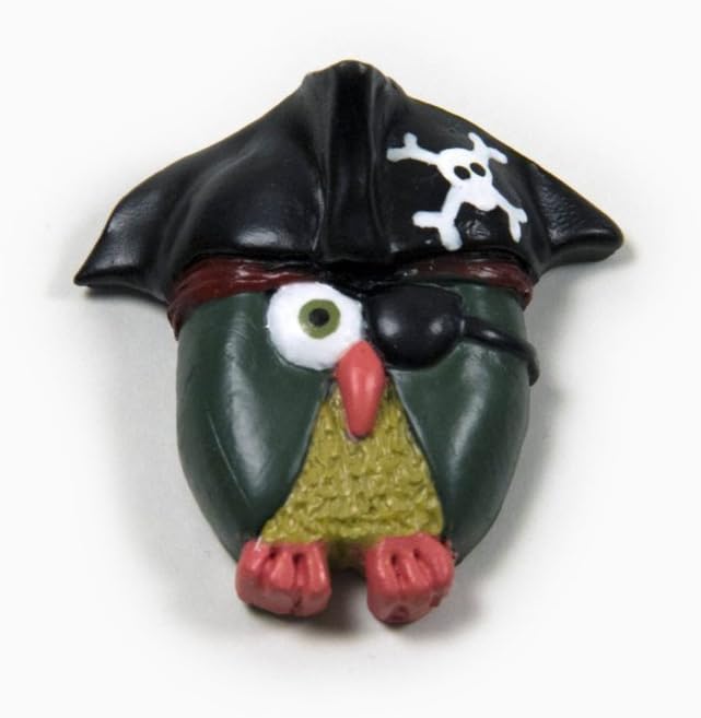 Polymer Clay Pirate Owl Magnet