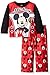 Disney Boys' Toddler Mickey Mouse 2-Piece Fleece Pajama Set, Red, 4T