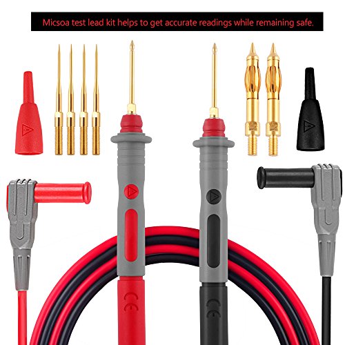 Micsoa Deluxe Electrical Test Lead Kit, Digital Multimeter Leads