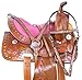 AceRugs Pink Western Saddle TACK Set Headstall REINS Breast Collar Premium Leather Crystal Show Youth Kids Size 12″ 13″ 14″ (Pink, 12)thumb 1