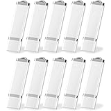 KEXIN 10 Pack 16GB Flash Drive Bulk Flash Drive USB Flash Drive Design in Snapcap 16 GB White