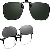 Trysee Polarized Flip Up Clip on Sunglasses Over Prescription Glasses for Men Women Polarized Anti Glare