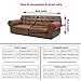ANJUREN Polyester Spandex Fabric 1-Piece Stretch Slipcover For Chair Loveseat Sofa Without Pillow (Love seat, Black)