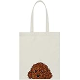 WIRESTER Canvas Tote Bag for Women & Girls - Beach, Grocery & Travel Tote - Cute Dog