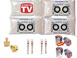 4-5oz Checkered Flag Tire Balance Beads, Zr Compound Tire Balancing Beads with Free Valve Stem cores & Valve Stem Caps, 1 Gold core Tool