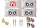 4-5oz Checkered Flag Tire Balance Beads, Zr Compound Tire Balancing Beads with Free Valve Stem cores & Valve Stem Caps, 1 Gold core Tool