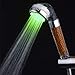 Fitiger Three-color LED Temperature Control Handheld Shower Head FI-A23,Intelligent Control,No Batteries ever Needed