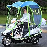 KTTR Motorcycle Umbrella Cover - Waterproof Scooter Canopy with Sun &amp; Rain Protection, Universal Fit for Electric Bikes