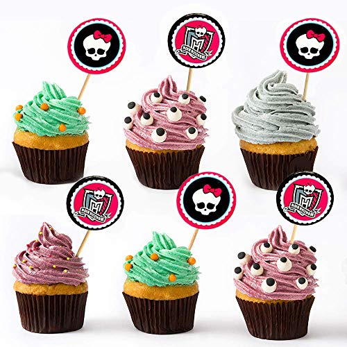 Dream Loom Cupcake Toppers and Liners,24Pcs Holiday Pattern Cupcake Wrappers Baking Supplies,Cake and Muffin Decoration for Festival Theme and Birthday Party (Halloween) - Thumbnail 2