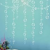 4 String Under the Sea White Bubble Garlands for Little Mermaid Party Decorations 2D Bubble Coutout Garland Hanging Bubbles S