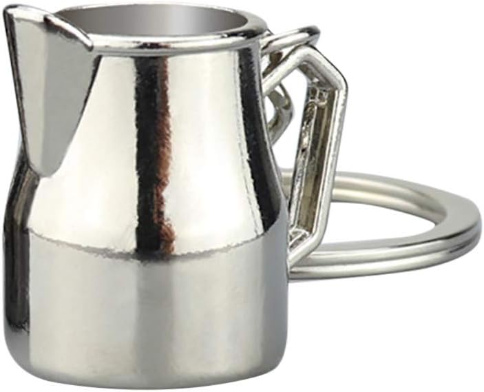 Prolriy New Arrival Coffee Tools Key Chain Mini Barista Collection for Coffee Lovers Tiny Tamper Coffee Key Ring Keychain Bundle (C)