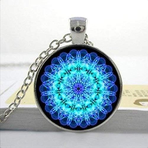 Throat Chakra Necklace Aqua Blue Chakra Spiritual Pendant Yoga Necklace Energy Healing Meditation Chakra Yoga Teacher GIF