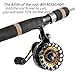 Fiblink Inline Ice Fishing Reel Right / Left Handed Raft Wheel, Right Handed - Gold