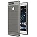 Huawei P9 Case, Landee Soft TPU Shock Absorption and Carbon Fiber Design Silicone Case for Huawei P9 (Gray)