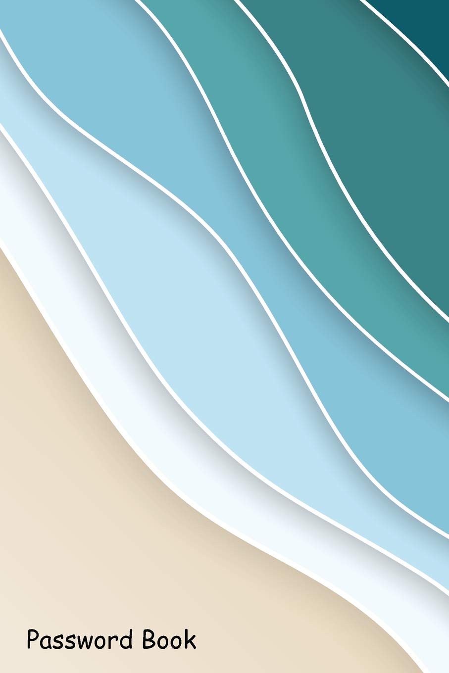 Password Book: Include Alphabetical Index With Abstract Nature Coast