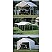 ShelterLogic MaxAP 3-in-1 Canopy with Enclosure and Extension Kits, White, 10 x 20 ft.
