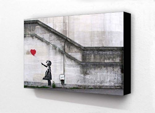 Camden Town Poster Company Banksy Balloon Girl There is Always Hope 6 x 4 Inches Postcard Size Block Mounted Print