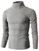 H2H Mens Slim Fit Basic Ribbed Thermal Turtleneck Pullover Sweaters