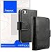 Insten Leather Wallet Flip Case Cover with Credit Card Slot Photo Frame Multifunction Compatible with Apple iPhone 4 / 4S, Black