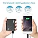 UNU Superpak10000mAH 3.1A Portable Charger - Matte Black [Apple Certified] External Battery Pack with 2-in-1 Lightning Cable 8Pin and MicroUSB Cable