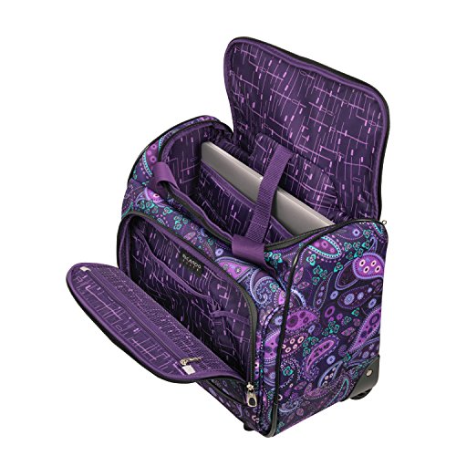Ricardo Beverly Hills Mar Vista 16-Inch 2 Wheeled Tote, Purple Paisley, One Size - Thumbnail 4