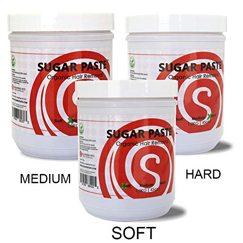 Sugaring Hair Removal Kit - Soft, Medium, Hard Paste Trio Pack - Beginer Set for Sugaring Business