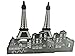 Winterworm One Pair Vintage Fashion European Architecture Style Thickening Iron Library School Office Home Study Metal Bookends Book End (Paris Eiffel Tower)