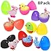 Double Couple 8 Pack Easter Eggs Filled with Wind-Up Rabbits and Chics Surprise Prefilled Plastic Easter Egg Toys Set for Party Favors Easter Basket Stuffers Fillers (4 Rabbits and 4 Chicks)