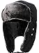 Simplicity Women Men's Weatherproof Faux Fur Lined Trapper Hat with Earflaps and Masks Black