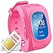 TKSTAR Gps Tracker Smart Watch Phone Two-way Call for Kids with SIM Slot SOS Call Anti-lost Alarm Remote Monitor GPS/LBS Locator Smart Bracelet Watch Support Android IOS No Subscription Fee Q50