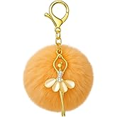 Ballet Keychain Ballerina Key Chain, fur Ball Keychains for Dancer, Ballerina Backpack, Dance Bags