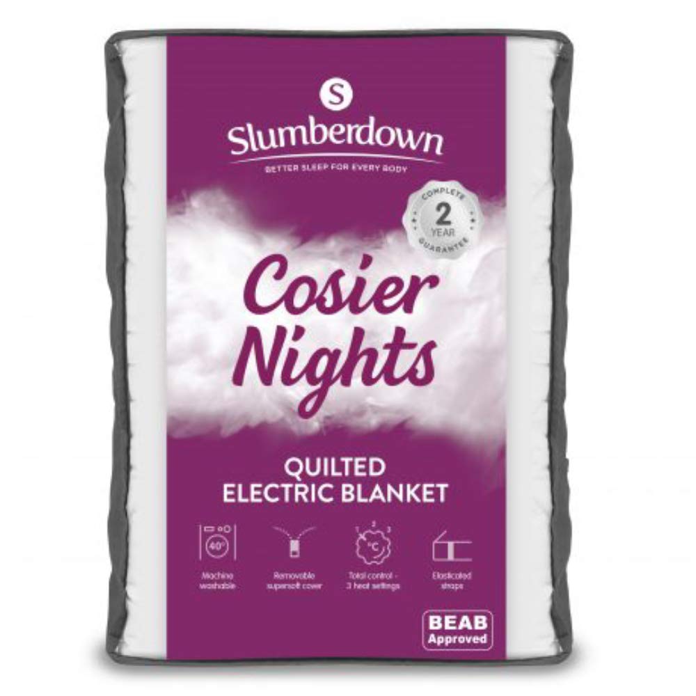 Slumberdown Electric Blanket, Cotton, White, King Amazon.co.uk