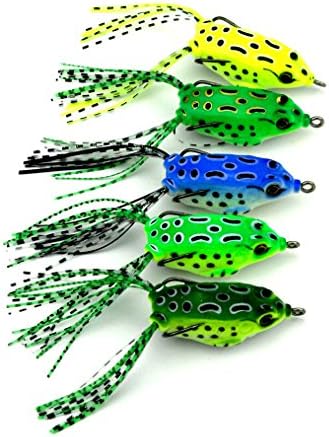 Topwater Forg Fishing Lures for Bass Fishing Soft Swimbait Lures Crankbaits Baits Lifelike Fishing Lures Suitable in Freshwater and Saltwater(Only 1 Pcs)