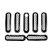 DEDC Jeep Front Grille Mesh Inserts Jeep Grille Guard with Key Hole for 2007-2017 Jeep JK Wrangler & Wrangler Unlimited (Pack of 7)