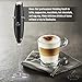 Zulay Froth Mate Powerful Milk Frother for Coffee - Portable & Compact Handheld Foam Maker for Lattes, Cappuccinos, Matcha, Hot Chocolate - Milk Foamer Frother - No Stand Electric Whisk - Matte Black