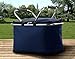 Insulated Folding Picnic Basket -Insulated Cooler with Carrying Handles (Navy)