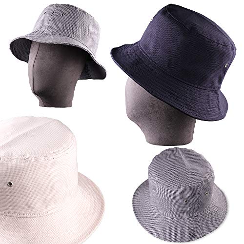 SMONTER Fischerhüte Bucket Hat Baumwolle Unisex Faltbar Anglerhut Sommerhut Hut for Damen Herren Wandern Camping Reisen… – Bild 3