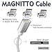 USB C Cable 2.0, MAGNITTO Magnetic USB Cable + 3 Type C Adapters, Charging Cord Braided 3.3 Feet Cord USB Type A to C Fast Charger for LG G6 V20 G5,Google Pixel, Nexus 6P 5X, Samsung Galaxy S8+ Note8