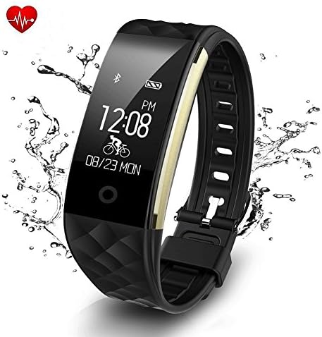Fitness Tracker-Bluetooth Activity Wristband,Smart Bracelet with Sleep Quality Monitor,IP67 Waterproof Pedometer Samrt Watch with Heart Rate Monitor for IOS and Android(BLACK)