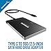 Sabrent USB 3.1 Type C to SSD / 2.5-Inch SATA Hard Drive Adapter [Optimized for SSD, Support UASP SATA III] (EC-HDSS)