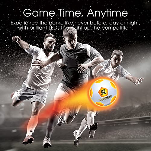 Cipton Glow in The Dark Soccer Ball, LED Light Up Soccer Ball for